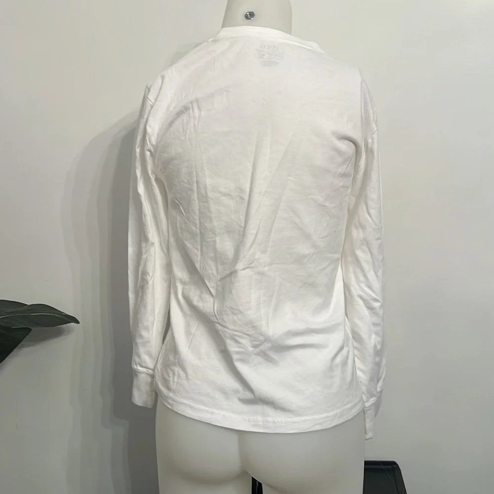 Ralph Lauren White Long Sleeve Bear Tee Unisex